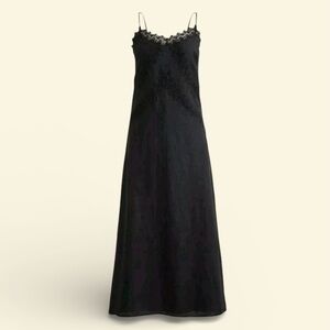 J Crew Women’s Louise Lace-trim Slip Dress in Linen Size 12